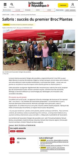 Salbris. Succès du premier Broc'Plantes