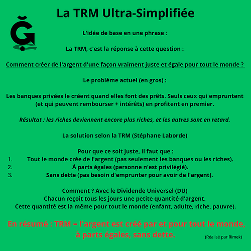 La TRM Ultra-Simplifiée