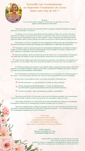 Accueillir une Troubadourine